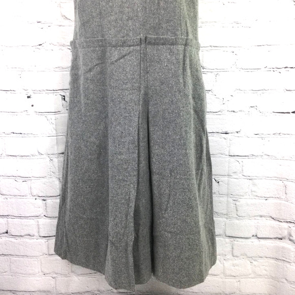 Chelsea & Theodore Women's Wool Blend Sleeveless Keyhole Gray Shift Dress 4 - Picture 3 of 15